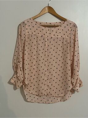 LOFT Blush Pink Paisley Blouse